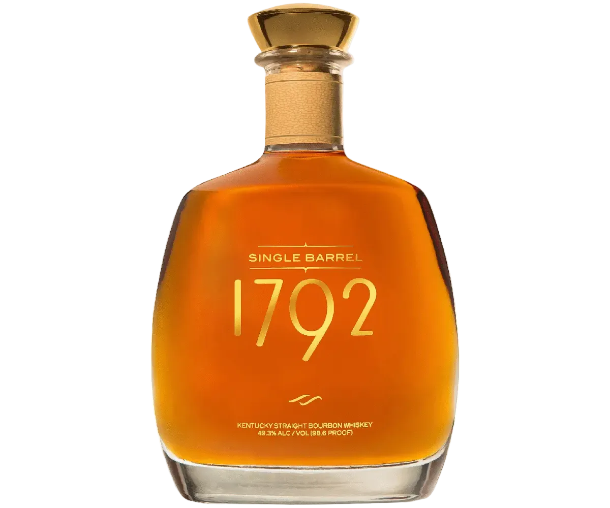 1792 Single Barrel Bourbon 750ml Kentucky straight bourbon whiskey bottle with label