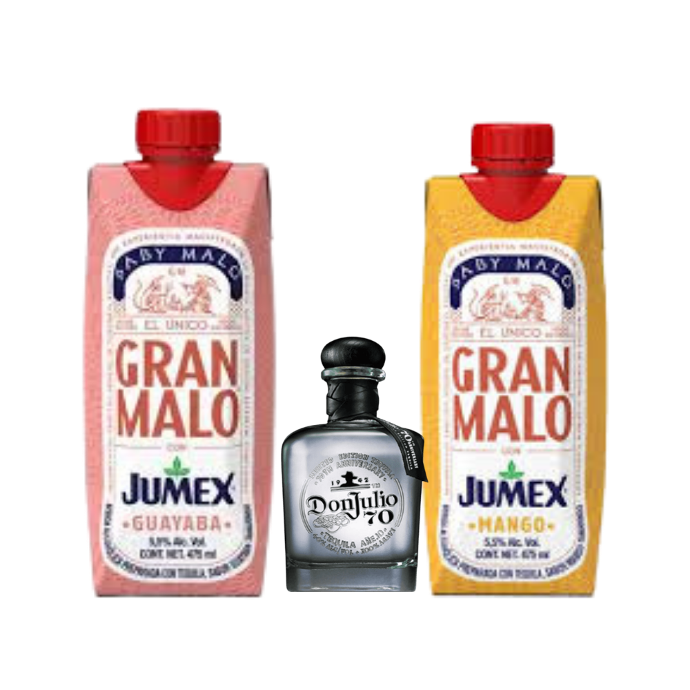 Buy Gran Malo X Jumex Guava Tequila  &amp;
Gran Malo X Jumex Mango Tequila &amp; Don Julio 70 50ml - Gran Malo