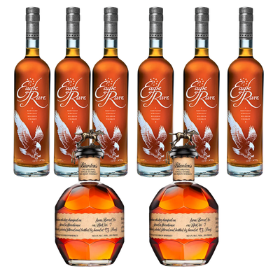 “Premium bourbon whiskey gift set with Blanton’s and Eagle Rare bottles”