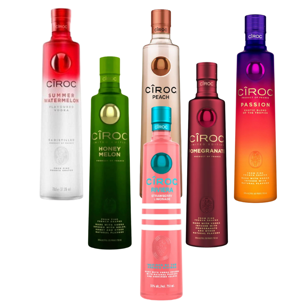 Buy Cîroc Riviera, Honey Melon, Pomegranate, Tropical Passion, Peach & Summer Watermelon Bundle 750ml | Sunset Liquor 