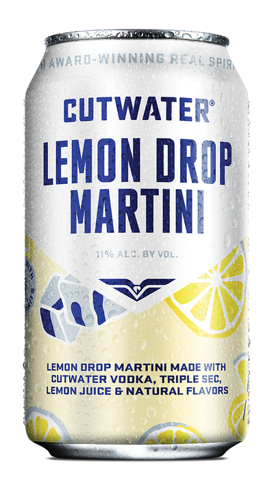 Cutwater Lemon Drop Martini can on a white background