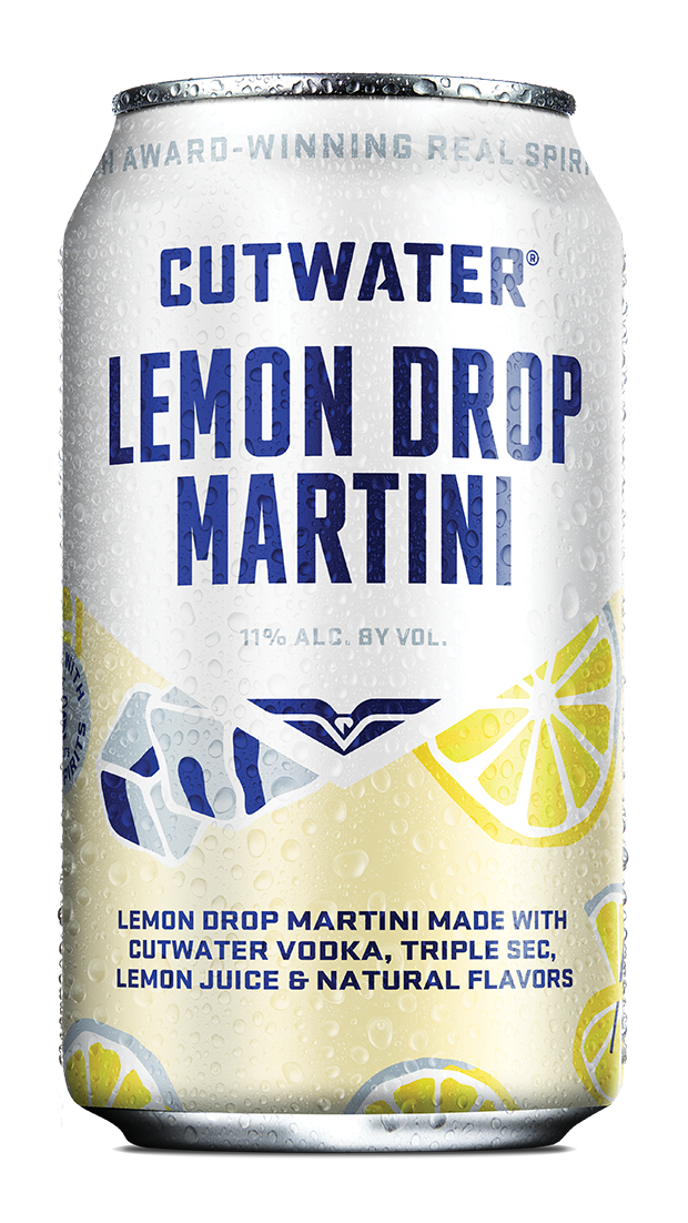 Cutwater Lemon Drop Martini can on a white background