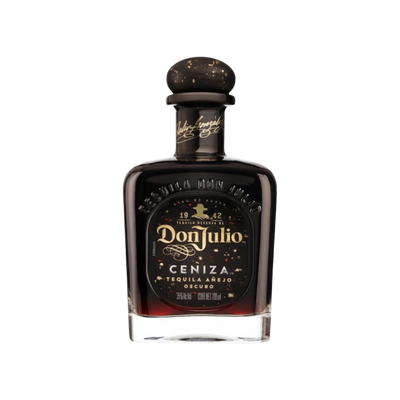 “Don Julio Teq Añejo Ceniza Ash Dark bottle – limited edition dark tequila with smoky flavor and luxury packaging.”