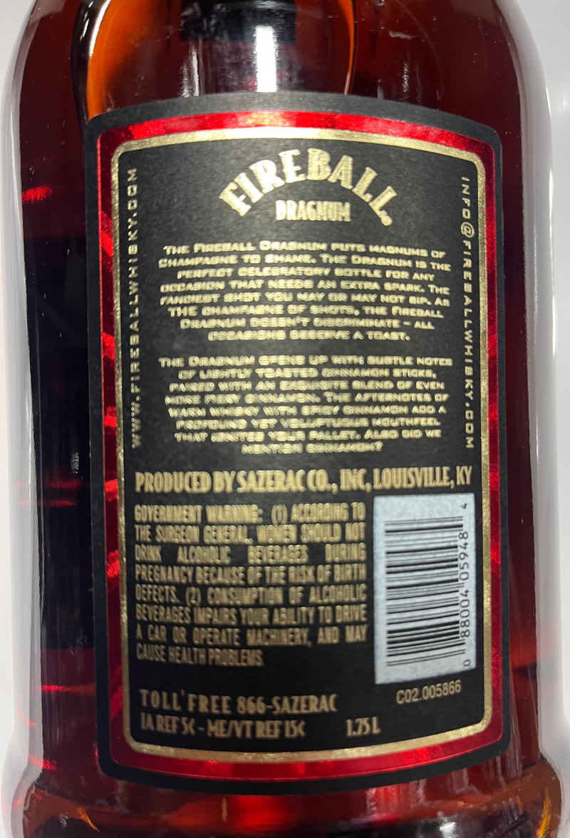 Fireball Cinnamon Whisky’s Dragnum Champagne 1.75 L
