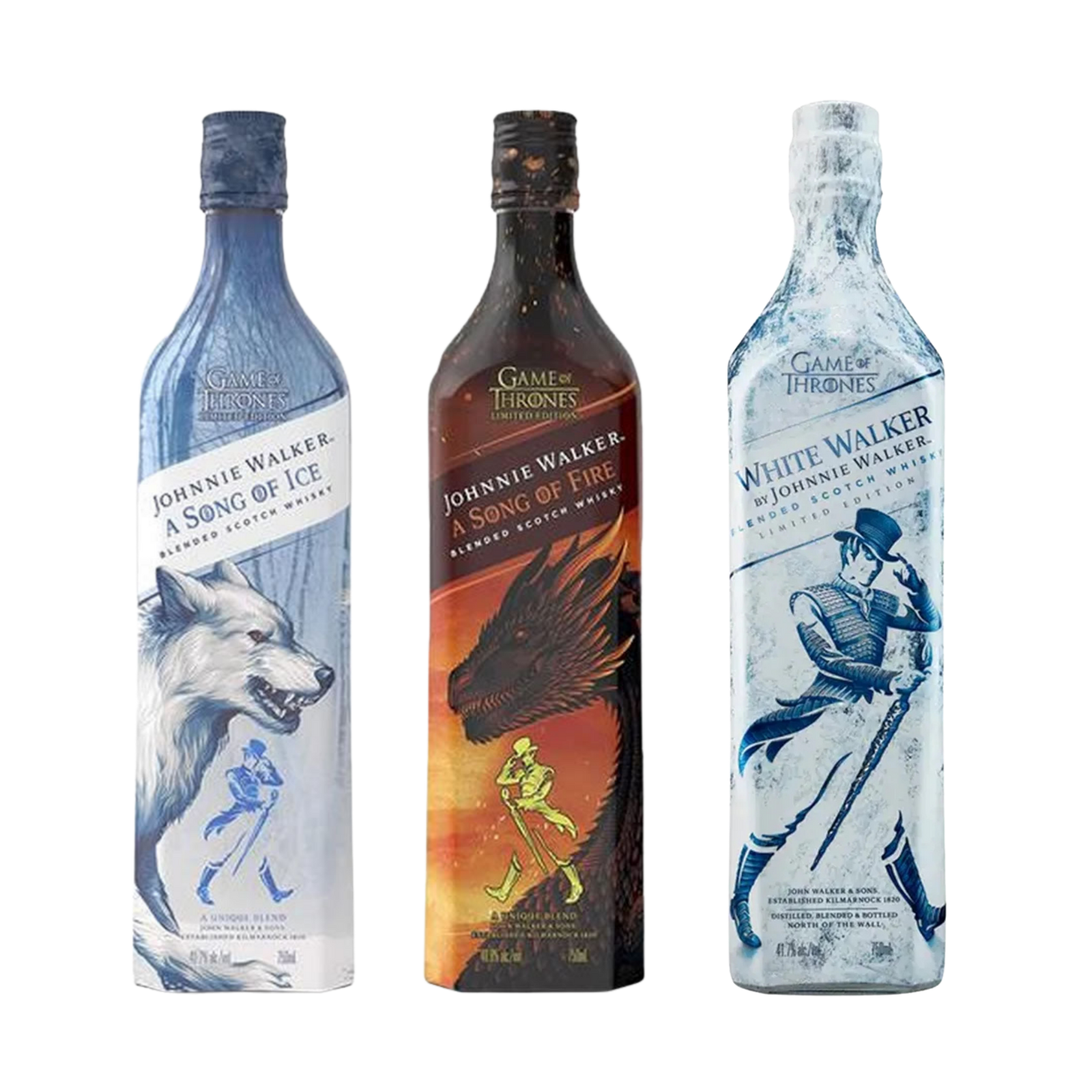 Johnnie Walker Game of Thrones Limited Edition Bundle – A Song of Fire, Ice & White Walker Whisky