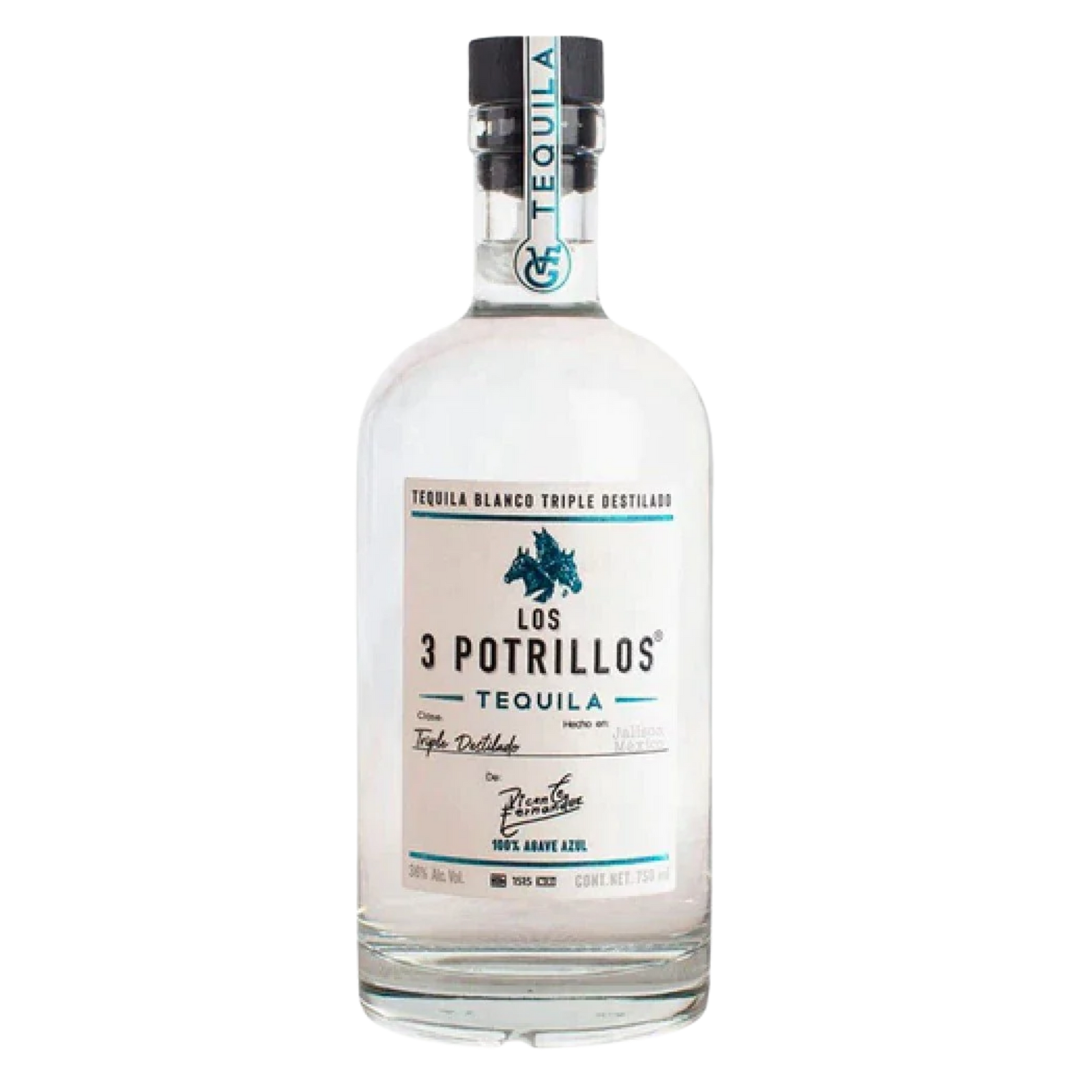 Buy Los 3 Potrillos Tequila Blanco by Vicente Fernández 750ml | SunsetLiquor 