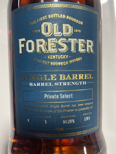 Old Forester Single Barrel Barrel Strength Private Select 750 ML