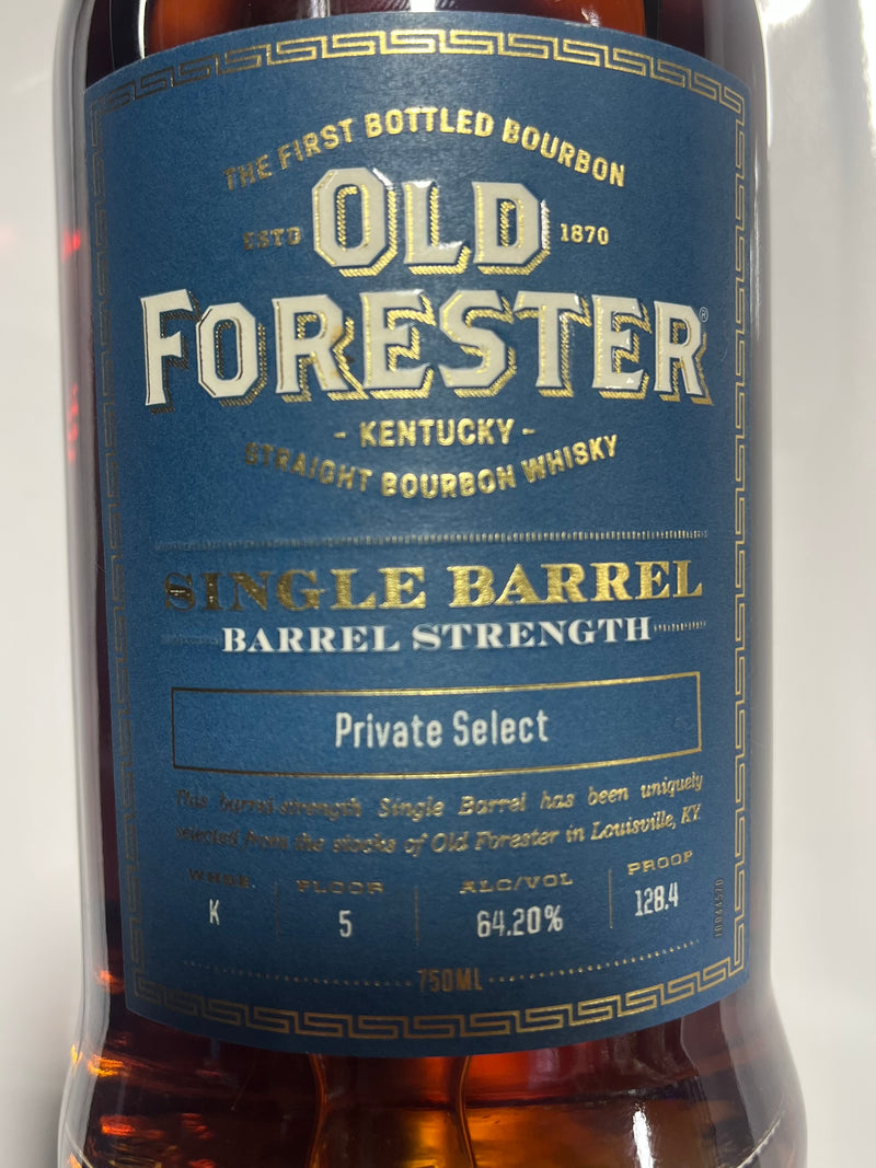 Old Forester Single Barrel Barrel Strength Private Select 750 ML