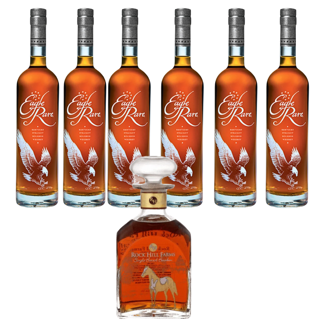 Rock Hill Farms Single Barrel Bourbon Bottle and Eagle Rare 750ml Whiskey Bundle – Premium Bourbon Set”