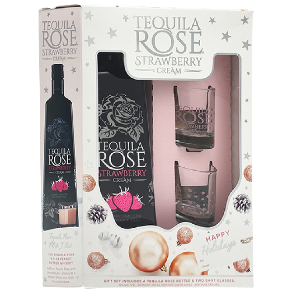 buy Tequila Rose Strawberry Cream Liqueur gift set online sunset liquor 