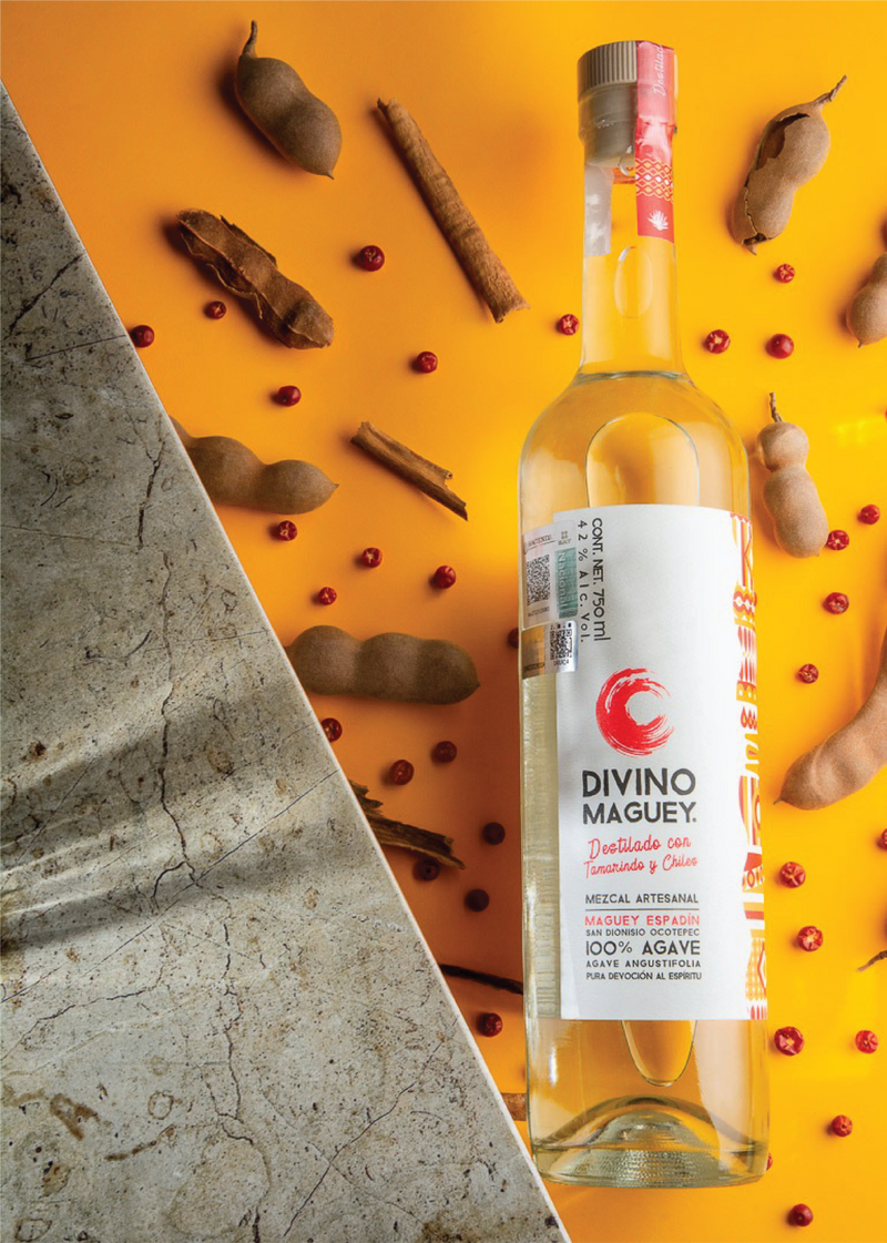 Cambo  BARULLO SPICY SANDÍA By Hotspanish bottle & Divino Maguey Tamarindo Mezcal bottle