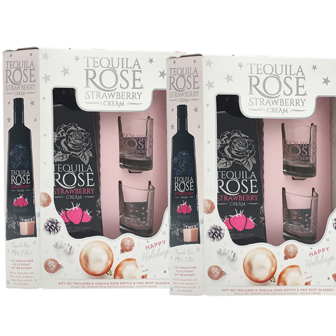 Tequila Rose Strawberry Cream Liqueur Bottle and Bundle Set – Pink Cream Liqueur