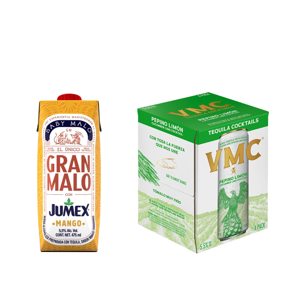 Buy VMC Pepino Limón Cucumber Lime 4 Pack &amp; Gran Malo Mango Jumex Tequila Bundle | Sunset Liquor 