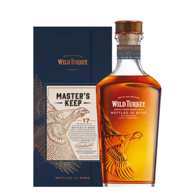 "Wild Turkey Master’s Keep Bottled in Bond 17 Year 750mL limited edition bourbon bottle"