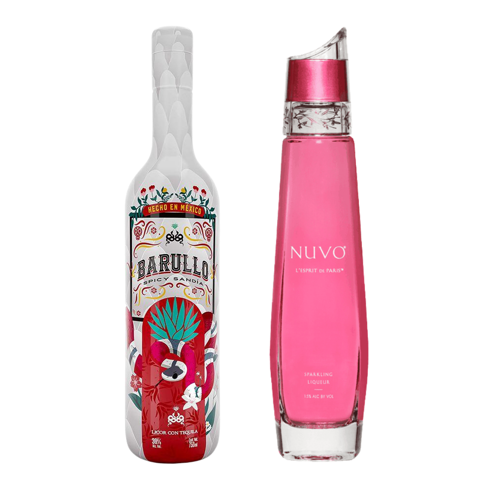 Barullo Spice Sandia Bottle and Nuvo Sparkling Liqueur combo set