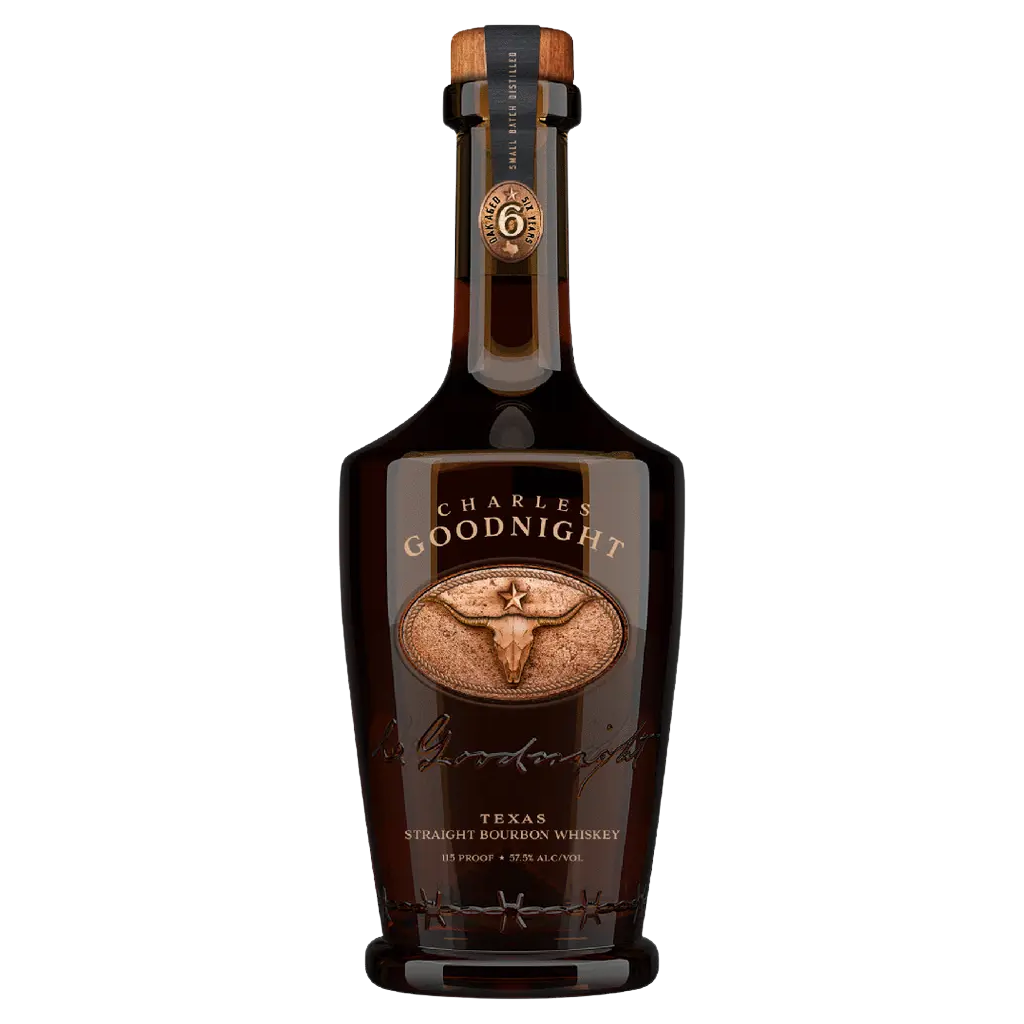 Charles Goodnight Straight Bourbon Small Batch premium American whiskey bottle with rich amber color