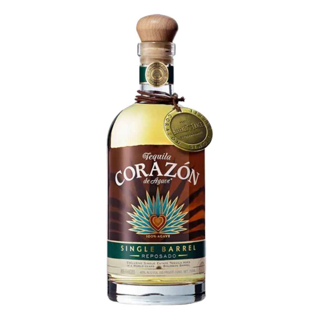 Corazon Anejo Weller Single Barrel Finish Tequila 750ml premium aged tequila bottle with bourbon barrel finish