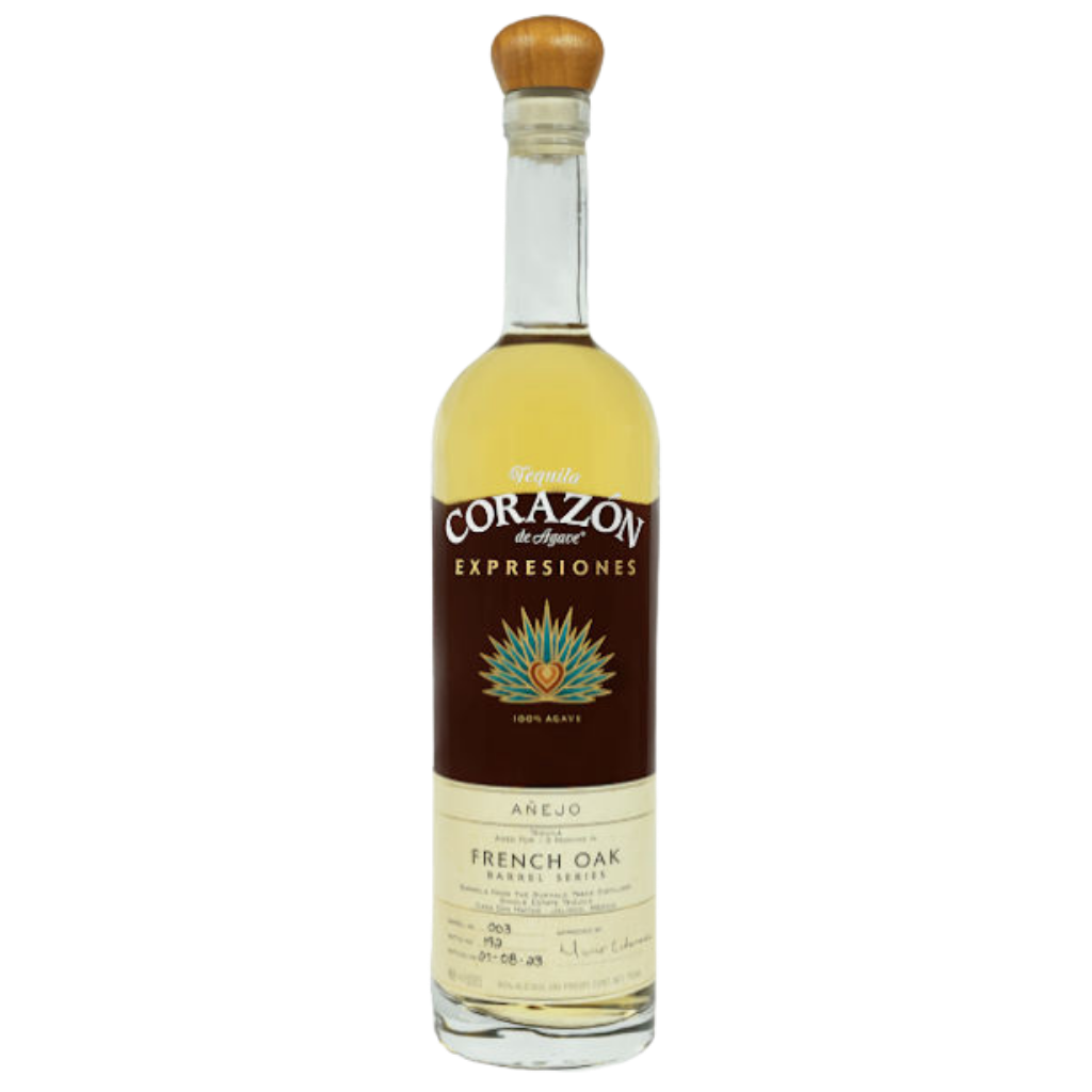 Buy Corazón Expresiones French Oak Añejo Tequila bottle aged in French oak barrels Sunset Liquor 