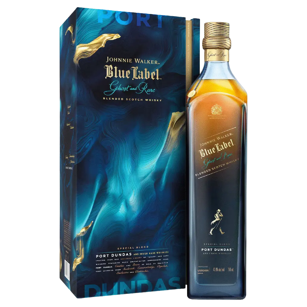 Buy Johnnie Walker Blue Label Ghost and Rare Port Dundas whisky Sunset Liquor 