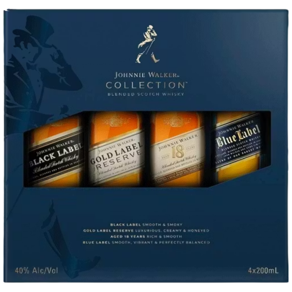 buy Johnnie Walker Collection Set 4 x 200ml whisky online sunset liquor 