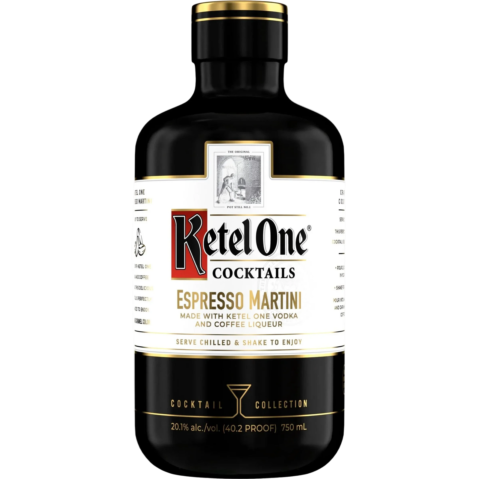 Ketel One Espresso Martini ready to drink cocktail bottle with rich coffee flavor and premium vodka