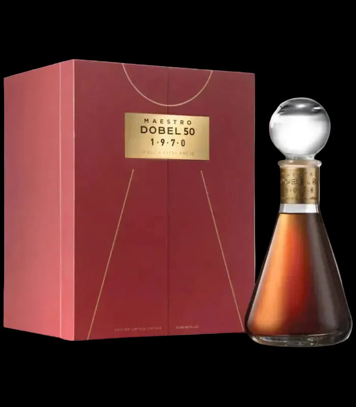 Maestro Dobel 50 1970 Extra Añejo Tequila 750ml premium bottle with elegant design