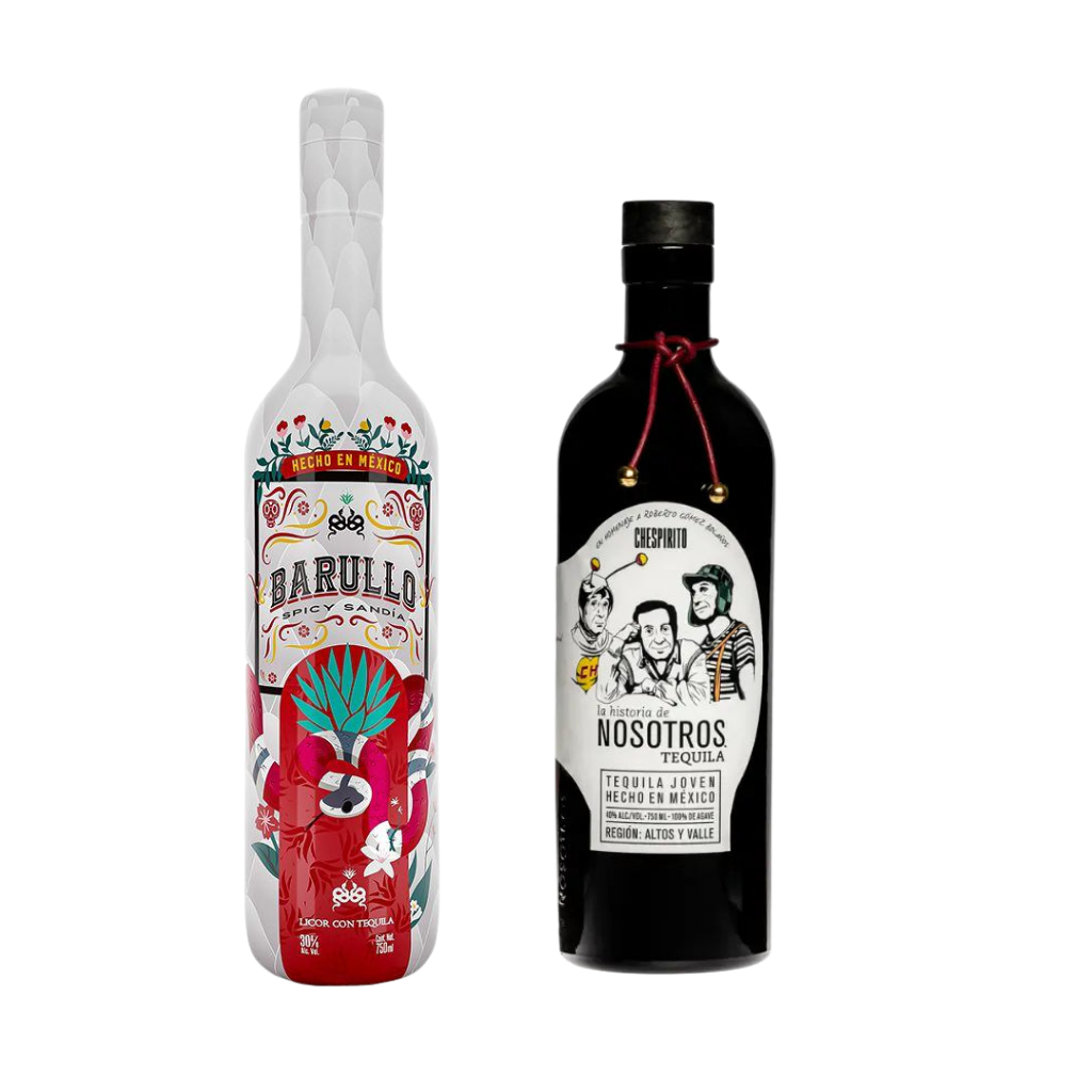 Buy Nosotros_X_Chespirito and Barullo Spicy Sandía Watermelon Tequila Sunset Liquor 