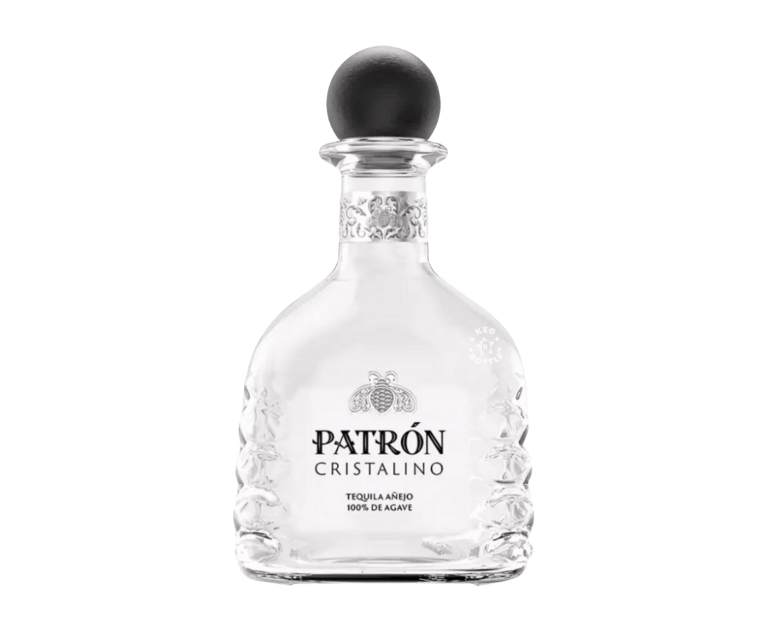 Patrón Cristalino Añejo Tequila 750ml clear glass bottle with premium label