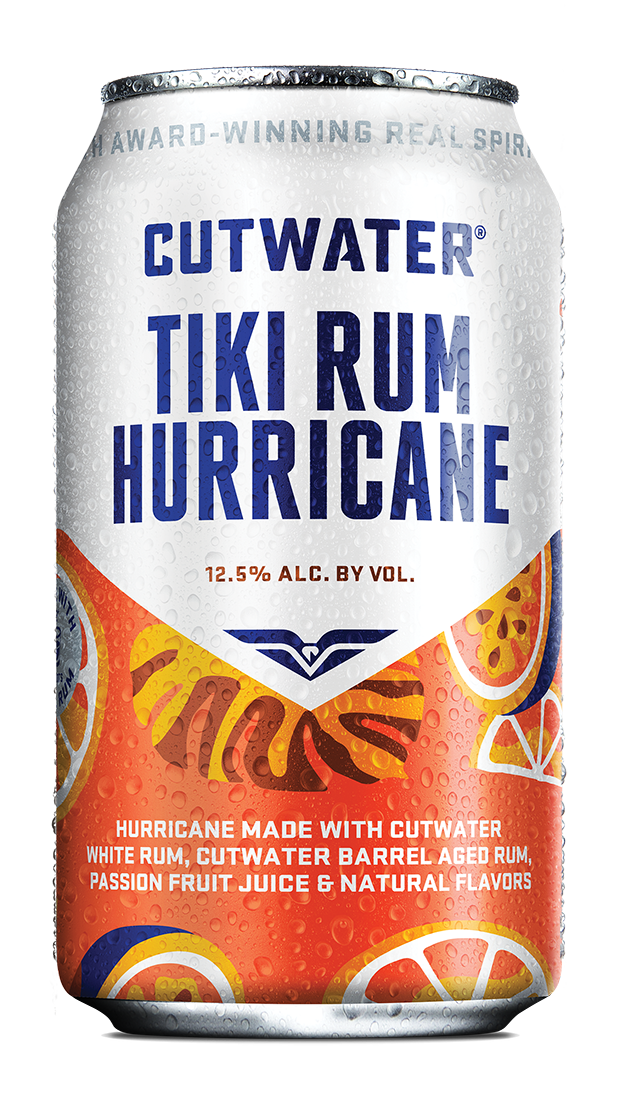 CutWater Tiki Rum Hurricane 4 Pack 12 oz Can