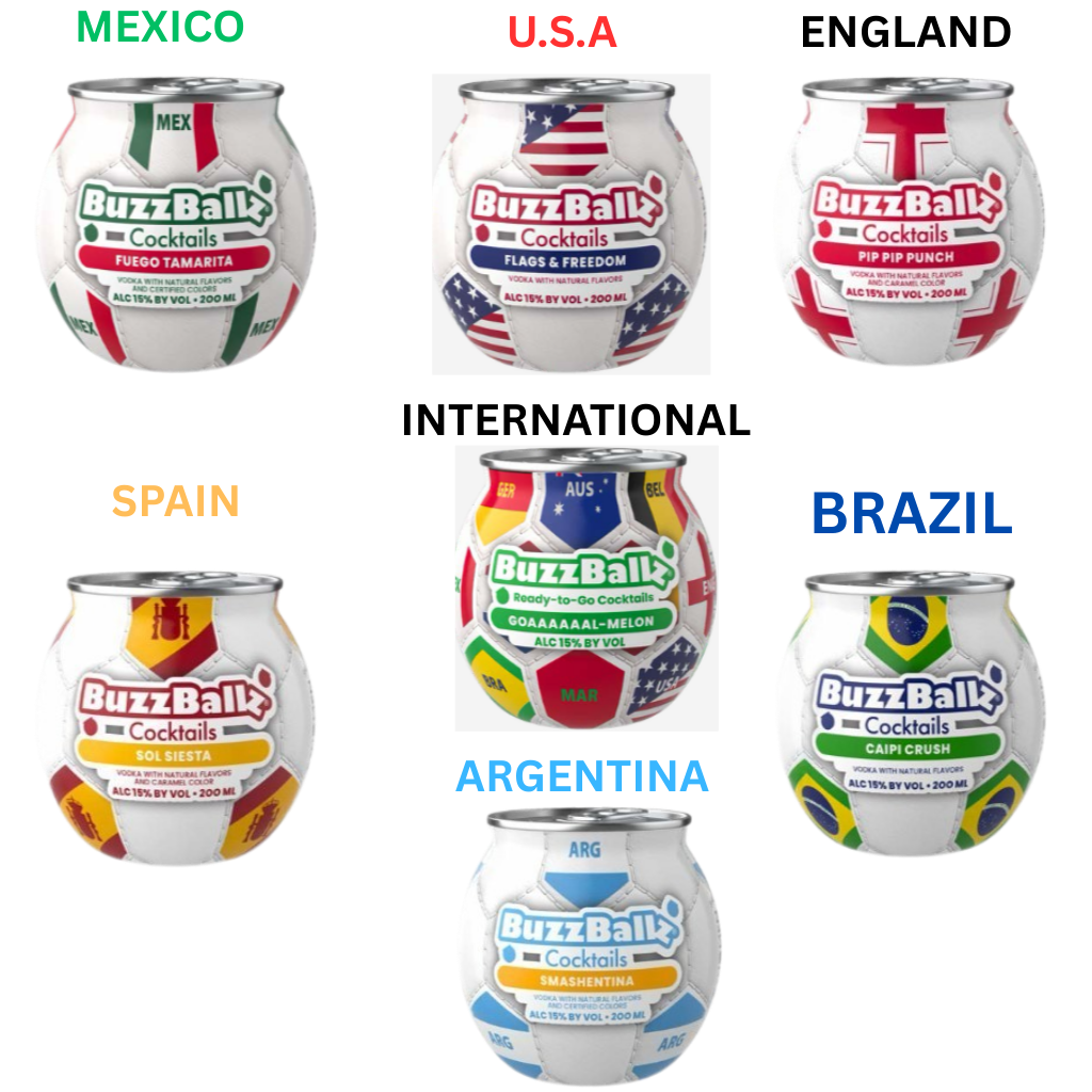 buy World Cup Buzzballz soccer country flags online sunset liquor 