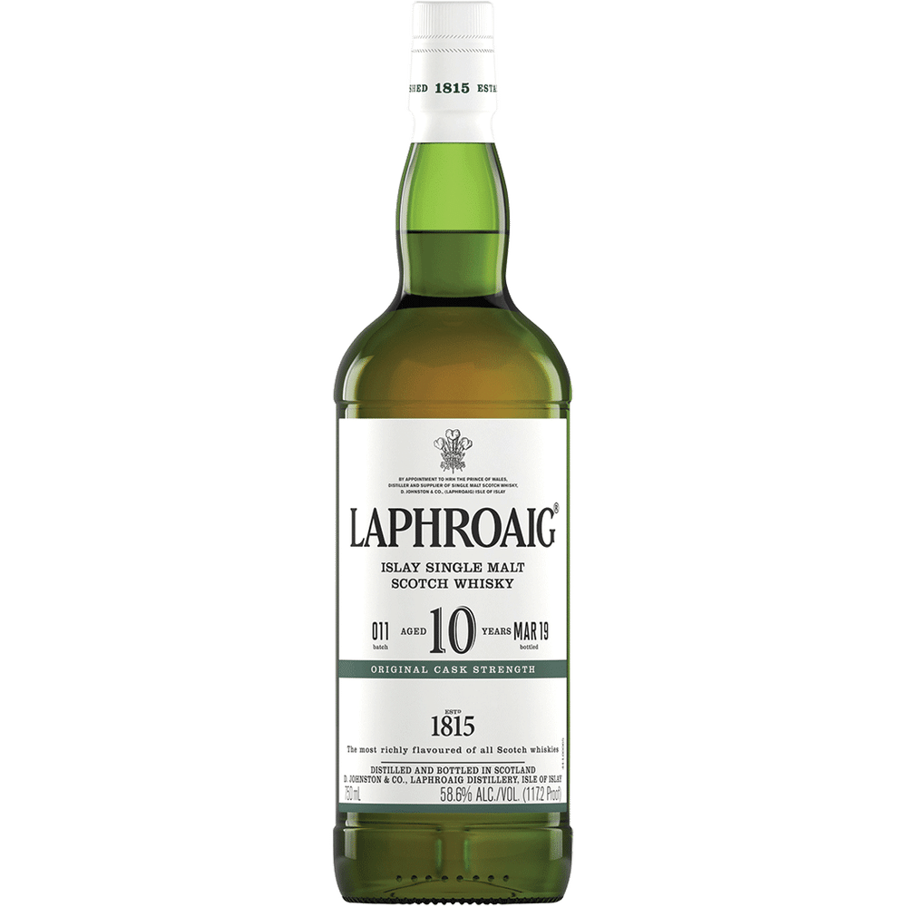 Laphroaig Scotch Single Malt Cask Strength 10 years
