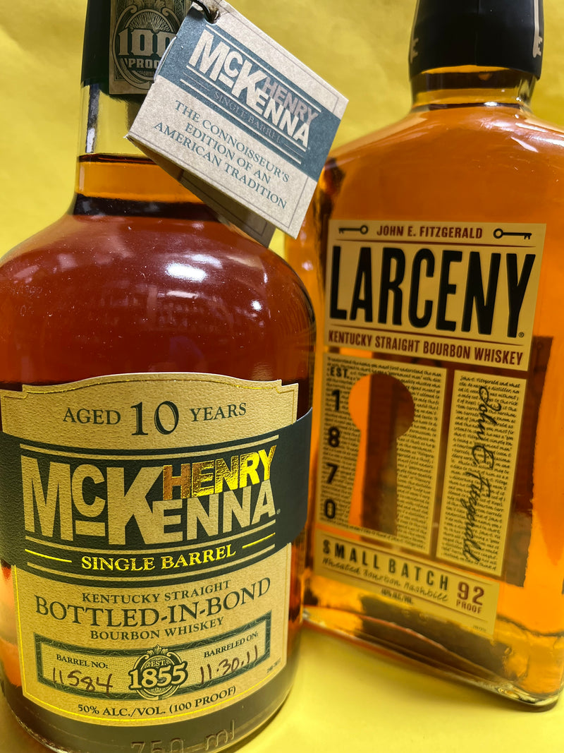 HENRY MCKENNA STRAIGHT BOURBON 750 ML & LARCENY SMALL BATCH 750 ML