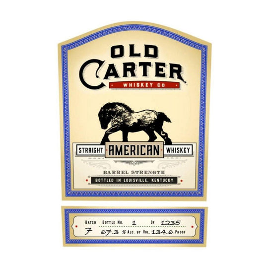Old Carter Straight American Whiskey 750 Batch 9 Bottle 